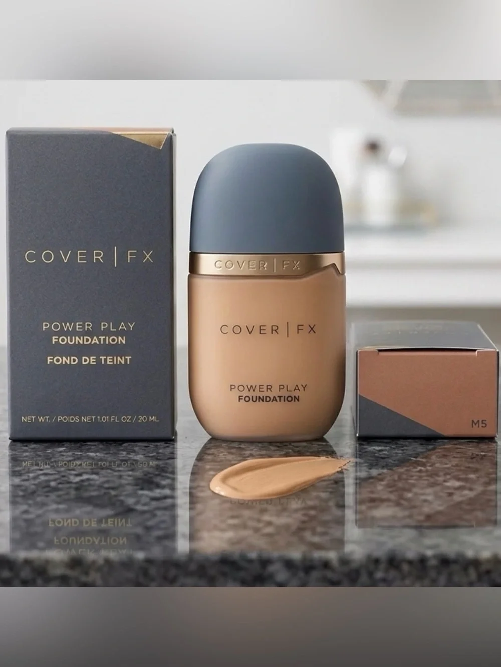 COVER FX Power Play Liquid Foundation Shade M5 1.0 fl oz / 30 mL